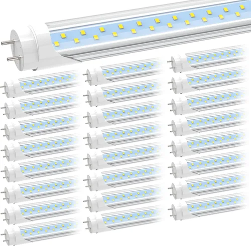 Miniatura 13 de JESLED T8 - Bombillas LED tipo A+B de 4 pies, 24 W, 3000 lúmenes, 5000 K, luz blanca diurna, Plug and Play o derivación de lastre, repuesto de tubo