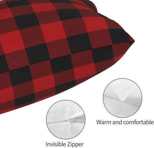 Miniatura 3 de Fundas de almohada de terciopelo con cremallera oculta, suaves y acogedoras fundas de almohada de franela con cremallera, compatibles