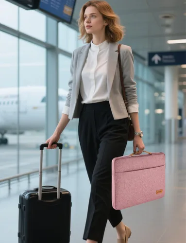 Miniatura 2 de DOMISO - Funda protectora para portátil de 17 pulgadas con asa, compatible con HP Dell ASUS Lenovo Chromebook de 17-17.3 pulgadas, bolsa para Rosa