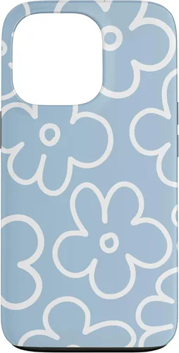 Miniatura 9 de Funda floral para iPhone 14 Cute Sky Blue and White Flower Pattern Wildflower