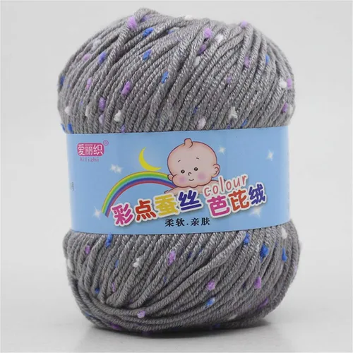 Miniatura 3 de Paquete de 6 hilos de ganchillo de algodón colorido para tejer suéter súper suave para mantas de bebé y ropa, sombrero, bufanda, 10.58 oz