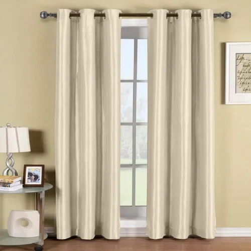 Miniatura 23 de Royal Tradition Cortinas opacas de 42 x 63 pulgadas, juego de 2 paneles de cortinas doradas con aislamiento térmico para oscurecer la habitación