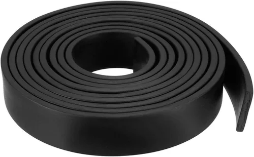 Miniatura 36 de uxcell Tira de sello de goma rectangular maciza, 0.197 in de ancho, 0.118 in de grosor, 3.3 ft de largo, color negro