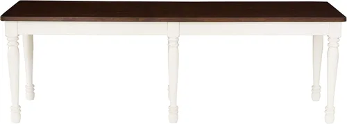Miniatura 6 de Crosley Furniture Shelby - Sillas de comedor (juego de 2), color blanco envejecido y banco de comedor Shelby, blanco envejecido