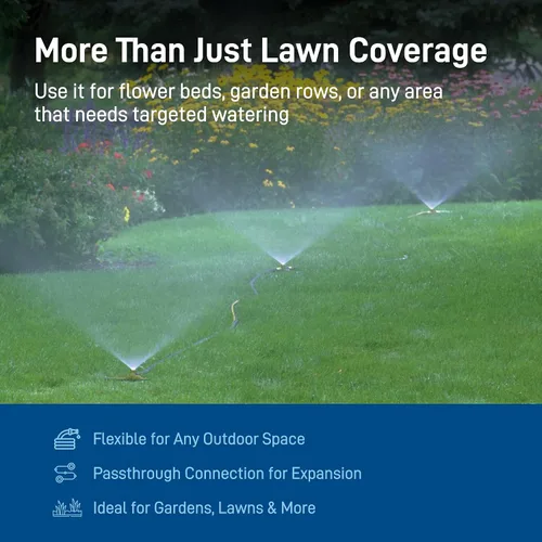 Miniatura 8 de Orbit - Sistema de riego de césped Port-a-Rain, kit automático de agua para plantas y jardín, 58092N, Verde