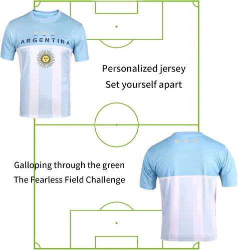 Miniatura 4 de Camiseta de fútbol para fanáticos de la Copa del Mundo 2026 - Argentina, Brasil, México y Estados Unidos
