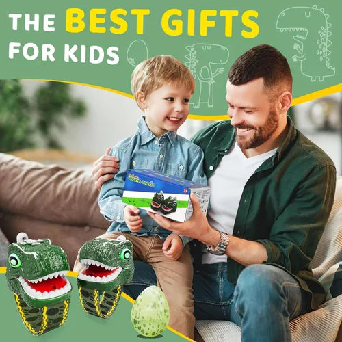 Miniatura 6 de Walkie Talkies de dinosaurio para niños, paquete de 2, equipo de camping, juguetes al aire libre T-Rex para niños de 3 a 12 años de edad, 3 canales