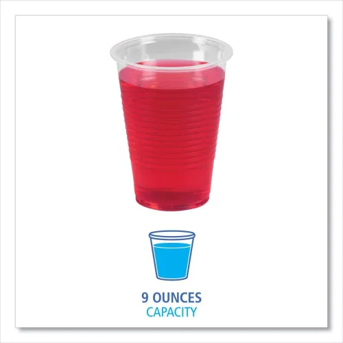 Miniatura 5 de Boardwalk BWKTRANSCUP9CT - Vasos fríos de plástico de polipropileno de 9 onzas - translúcidos (100 tazas/manga, 25 mangas/caja)