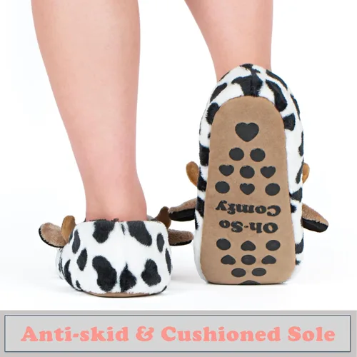 Miniatura 4 de cosyone1997 Lindas pantuflas de animales para niños, niñas y mujeres, calcetines de casa mullidos con suela antideslizante suave, regalos únicos