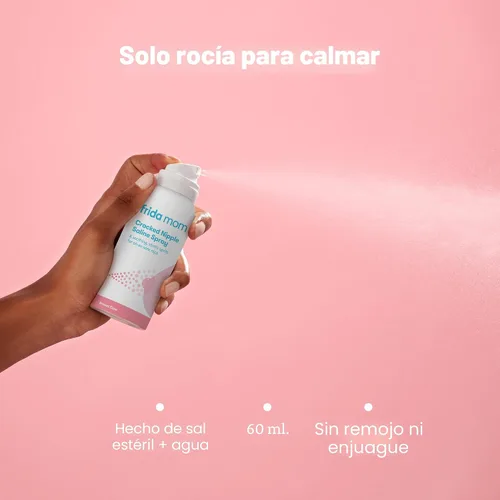 Miniatura 3 de Frida Mom Spray salino para pezones agrietados, esenciales de lactancia materna para nuevas mamás, suave para bebé y mamá, spray para curar
