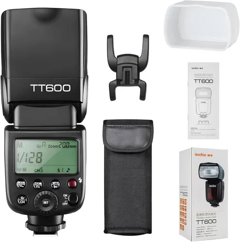 Miniatura 8 de Godox TT600 2.4G Flash de cámara inalámbrico Speedlite con Difusor, Flash Manual GN60 Maestro/Esclavo, HSS cuando se empareja fuera de la cámara