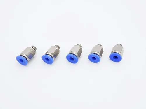 Miniatura 27 de Accesorio de conexión de empuje 5/32" Tubo OD x 10-32 UNF rosca macho, Conectores neumáticos de aire y agua de empuje rápido rectos para macho