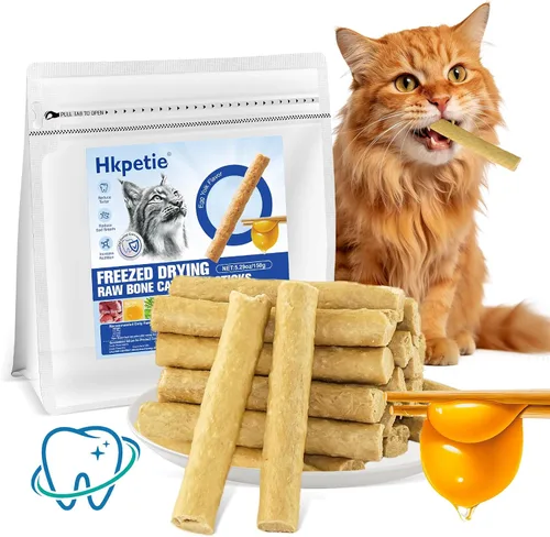 Miniatura 12 de Palitos de masticación para gatos liofilizados de 1.06 oz, sabor a pollo, golosinas dentales para gatos para refrescar el aliento y reducir