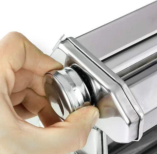 Miniatura 7 de Máquina para hacer pasta manual de acero inoxidable Con ajustes de grosor ajustables Perfecto para fideos caseros de espagueti, fettuccini