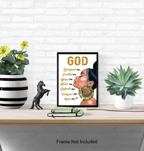 Miniatura 5 de Arte afroamericano - Arte negro - decoración de pared religiosa espiritual - mujeres negras - Regalos cristianos de inspiración para mujeres