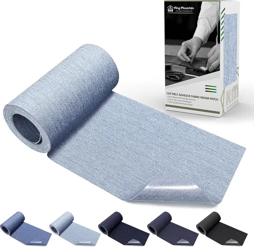 Miniatura 41 de KING MOUNTAIN Parche de lona para planchar, 3"×60", parche de reparación de tela de algodón 100% impermeable, utilizado para varios sofás, tiendas