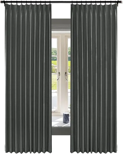 Miniatura 11 de Fcosie Juego de 2 paneles de cortinas opacas extralargas de 120 pulgadas de largo, cortinas de doble capa para oscurecer la habitación, paneles