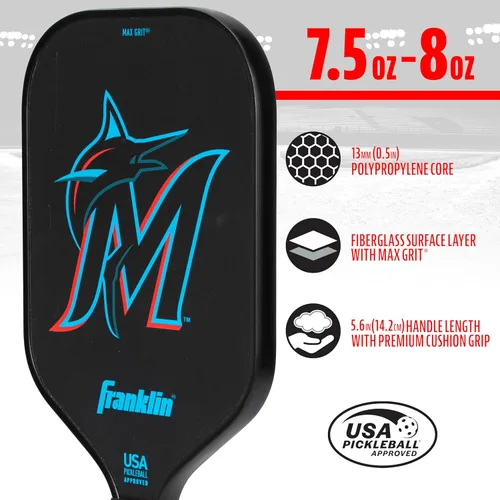 Miniatura 3 de Franklin Sports Palas de Pickleball del Equipo MLB - Palas de Pickleball con Logo y Colores Oficiales del Equipo de Béisbol MLB + Serie de Firma