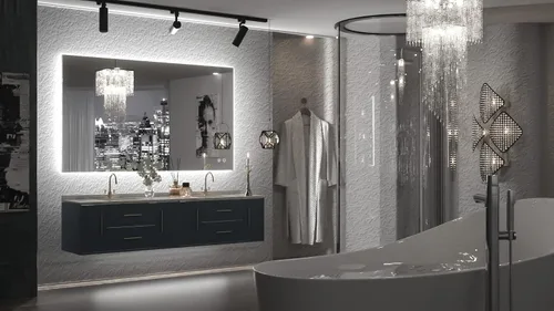 Miniatura 2 de TETOTE - Espejo retroiluminado para baño con luz, botón táctil regulable y función antivaho (horizontal o vertical)