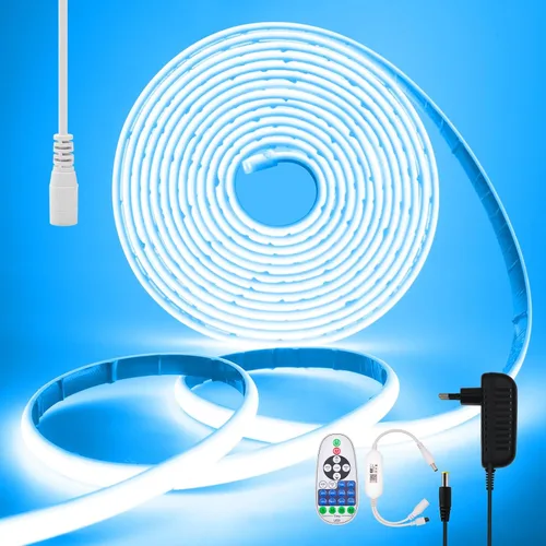 Miniatura 15 de KISUFU Tira de luces LED de neón COB de 12 V, IP68, impermeable, flexible, regulable, para el hogar, cocina, sala de estar, decoración de bricolaje