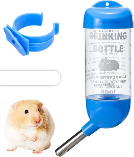PStarD Moon - Botella de agua para animales pequeños, conejito, hámster, cobaya, conejo, chinchilla, jerbo, marmota, ardilla (2.7 onzas)