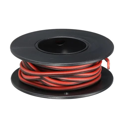 Miniatura 24 de MECCANIXITY Alambre de calibre 14, 2 conductores, alambre de silicona paralelo de 14 AWG, alambre trenzado de alambre de cobre estañado, carrete