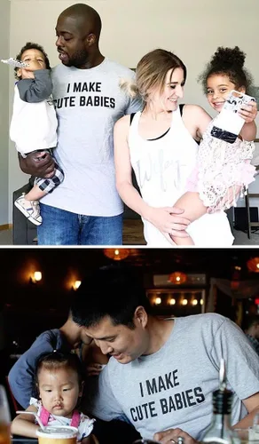 Miniatura 5 de Camiseta unisex con texto en inglés "I Make Cute Babies Funny New Dad, Father's Day Daddy Humor