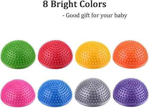 Miniatura 3 de Bola del masaje del pie, bolas inflables de la yoga de la mitad del PVC, punto del masaje Fitball ejercicios fitness entrenador