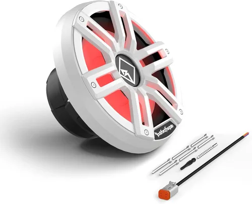 Miniatura 6 de Rockford Fosgate M2D2-10I Color Optix 10" DVC 2-Ohm Infinite Baffle Multicolor LED Iluminado Subwoofer Marino - Blanco/Acero inoxidable
