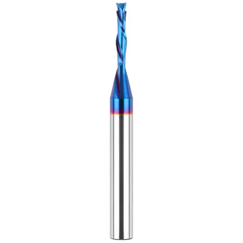 Miniatura 20 de EANOSIC 5 brocas de compresión en espiral de 1/4 pulgadas, longitud de corte de 1-1/4 pulgadas, extralargas de 3 pulgadas, fresadora CNC de carburo