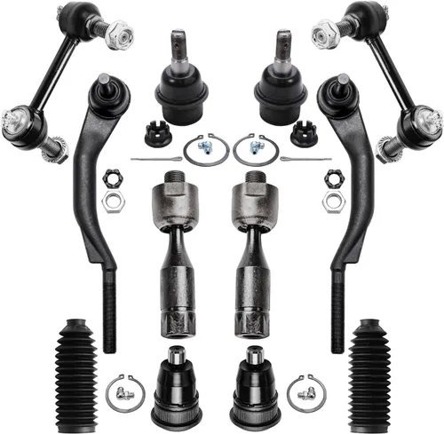 Miniatura 106 de Detroit Axle – Kit de suspensión delantera para Hyundai 2013-2018 Santa Fe 2 enlaces de barra de estabilizador 4 varillas de amarre interiores