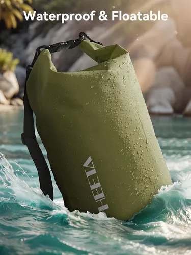 Miniatura 3 de HEETA - Bolsa seca impermeable para mujeres y hombres (versión actualizada) 5 L/10 L/20 L/30 L/40 L, bolsa de almacenamiento seca ligera con parte