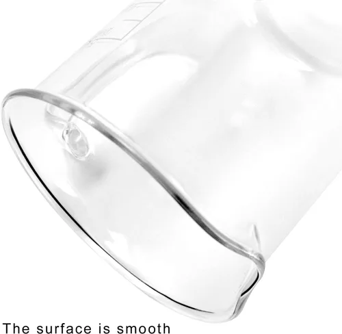 Miniatura 2 de QWORK Taza Vaso de 500 ml con Asa, Vaso Medidor de Vidrio Borosilicato