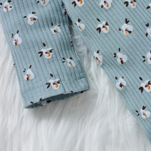 Miniatura 5 de Ropa para bebé recién nacida, mameluco con volantes, manga larga, floral, traje de otoño con diadema