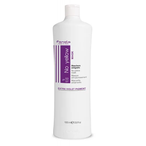 Miniatura 3 de Fanola Champú y máscara sin amarillo, tóner anti-latón morado para cabello rubio, plateado, gris y resaltado, máscara de depósito