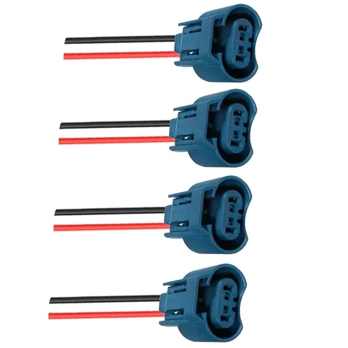 Miniatura 8 de Paquete de 4 adaptadores 9005 9006 HB3 HB4 hembra de arnés de cableado para faros antiniebla