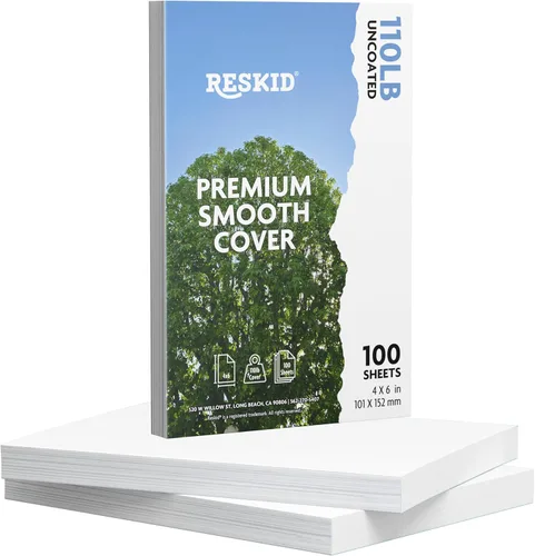 Miniatura 11 de Reskid Paquete de 100 tarjetas de índice gruesas de peso pesado de 3x5 pulgadas en cartulina de 110 libras - Perfectas para tomar notas, estudiar