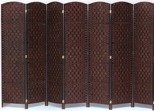 Miniatura 15 de Legacy Decor 8 Panels Room Divider Privacy Partition Screen Bamboo Fiber Natural Color 5.9 ft High X 11.7 ft Wide