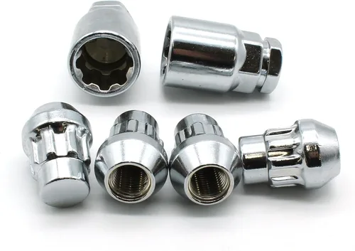 Miniatura 7 de TEMO Tornillo de bloqueo de rueda de tuerca de bellota de 20 piezas de cromo negro 1/2 pulgadas-20 bultos