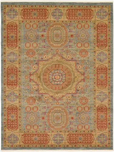 Miniatura 12 de Unique Loom Palace Collection - Alfombra bohemia tradicional, medallón, vintage (2 pies x 3 pies, rectangular, azul claro/bronceado)