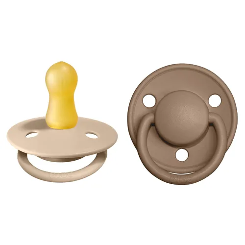 Miniatura 24 de BIBS De Lux - Paquete de 2 chupetes para bebé, fabricados en Dinamarca, chupete simulado sin BPA, pezón redondo. látex de goma natural, talla 1