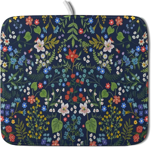 Miniatura 31 de Alfombrilla de secado de platos para encimera de cocina pequeña absorbente de café de otoño Alfombrilla de secado de microfibra de bosque de otoño