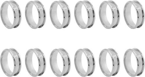 Miniatura 9 de 18 anillos de dedo ranurados de acero inoxidable para fabricación de joyas, 7/8/9/10/11/12 anillos de núcleo de anillo en blanco de 0.315 in