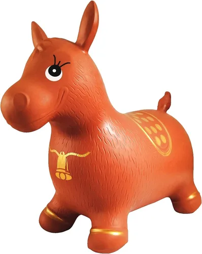 Miniatura 10 de AppleRound Caballo, vaca o unicornio inflable para montar y saltar – Saltador espacial para niños con bomba de mano – Juguete saltarín para jugar
