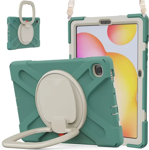 Miniatura 160 de 360 Rotation Case for Galaxy Tab ActivePro/Tab Active4 Pro/Active 5 Pro 10.1" Sturdy Cover Rotate Ring Stand Shoulder Carrying Strap Hand Strap