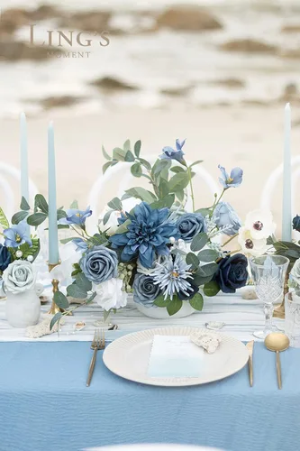 Miniatura 2 de Ling's moment - Juego de flores artificiales para manualidades, ramos de matrimonio, centros de mesa, arreglos de novia, fiestas y decoración