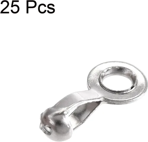 Miniatura 3 de uxcell Conector de cadena de bolas, conexión de acero inoxidable de 0.079 in y 0.094 in, paquete de 15