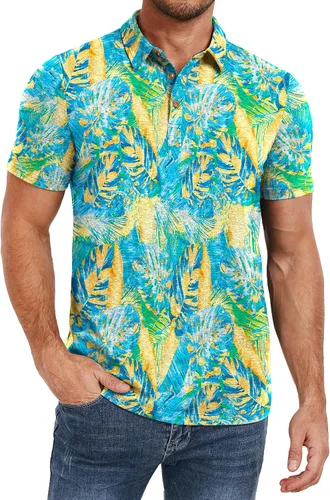Miniatura 10 de PEGENO Camisetas Polo para Hombre de Manga Corta Camisetas de Golf de Algodón Casual Camisetas Polo de Rendimiento para Hombre