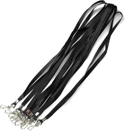 Miniatura 6 de Bird Fiy Cordones a granel para insignias de identificación, paquete de 50 unidades, cordón plano de nailon para identificación