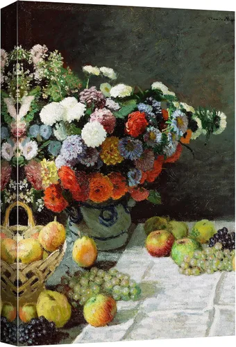 Miniatura 17 de Lienzo decorativo para pared, diseño de Van Gogh 32. Lirios y rosas